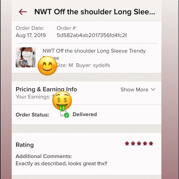 NWT Off the shoulder Long Sleeve Trendy Blouse - Picture 6 of 6